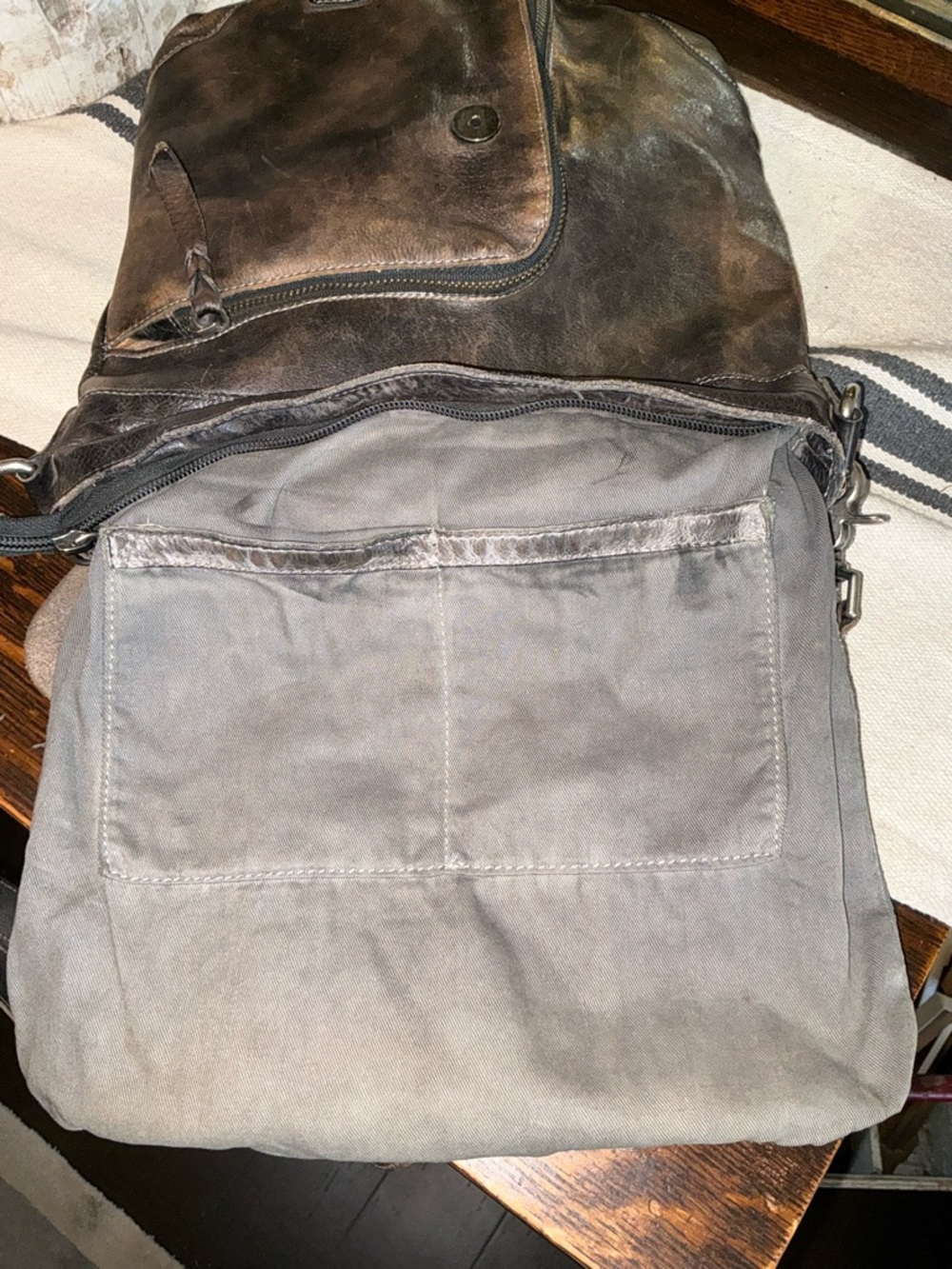 Bed Stu Jack Leather Crossbody Bag Black Rustic Retail $245 - Picture 13 of 15